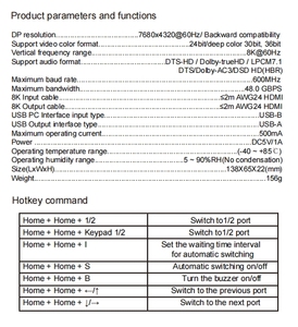 New Product 2 Port Usb 2.0 <strong>Kvm</strong> <strong>Switch</strong> 8k 60hz hdmi <strong>Kvm</strong> Switcher Support 2 PC Computer HDMI and USBS <strong>Output</strong>