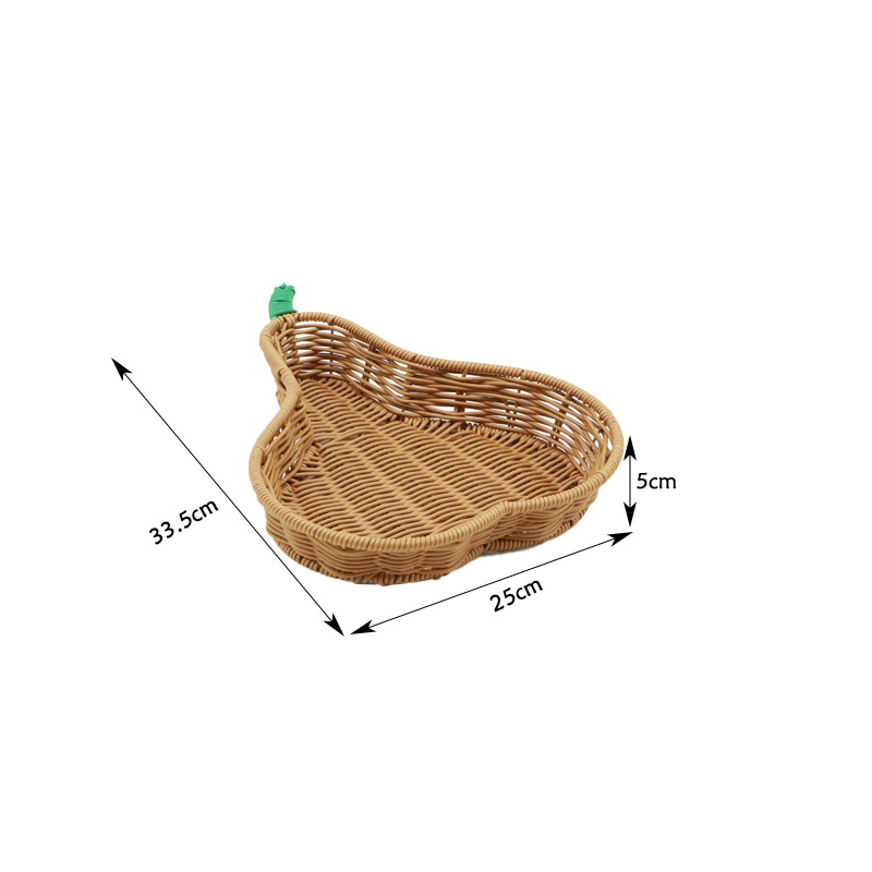 Panier tressé moyen en forme de poire