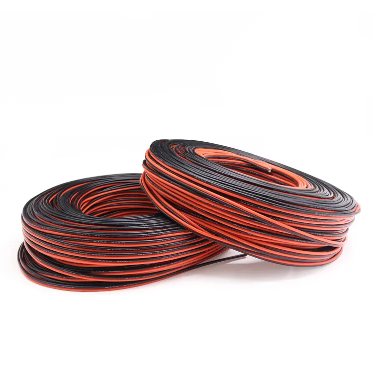 Proveedores de China American Standard 2468 300V 16-28AWG Cable de altavoz de 2 pines Cable eléctrico aislado de PVC negro y rojo