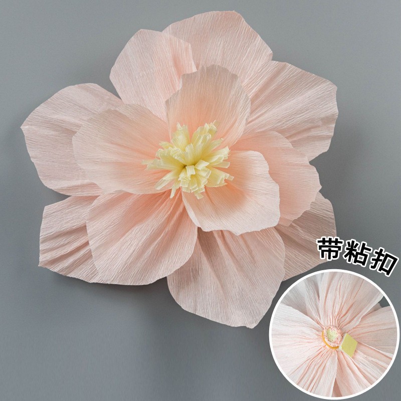 Fleur de pêche froissée de 20 cm