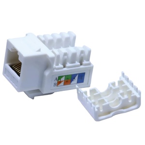 90 ° Grado Cat6 Keystone Jacks RJ45 Ethernet Wall Jack Cat5e Cat 6 Wall Jack para placa frontal y Patch Panel - Product Image 1