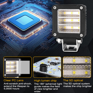 High Quality Off Road Bumper 4x4 Combo Spot Lights, High Power 60W Round <strong>7</strong> Inch Offroad <strong>Led</strong> Work Light - Product Image 6