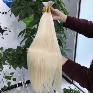 Toptan işlenmemiş İŞLENMEMİŞ SAÇ toplu uzantıları çift çizilmiş doğal rus bakire manikür hizalanmış İnsan Remy düz 100 Gram - Product Image 5