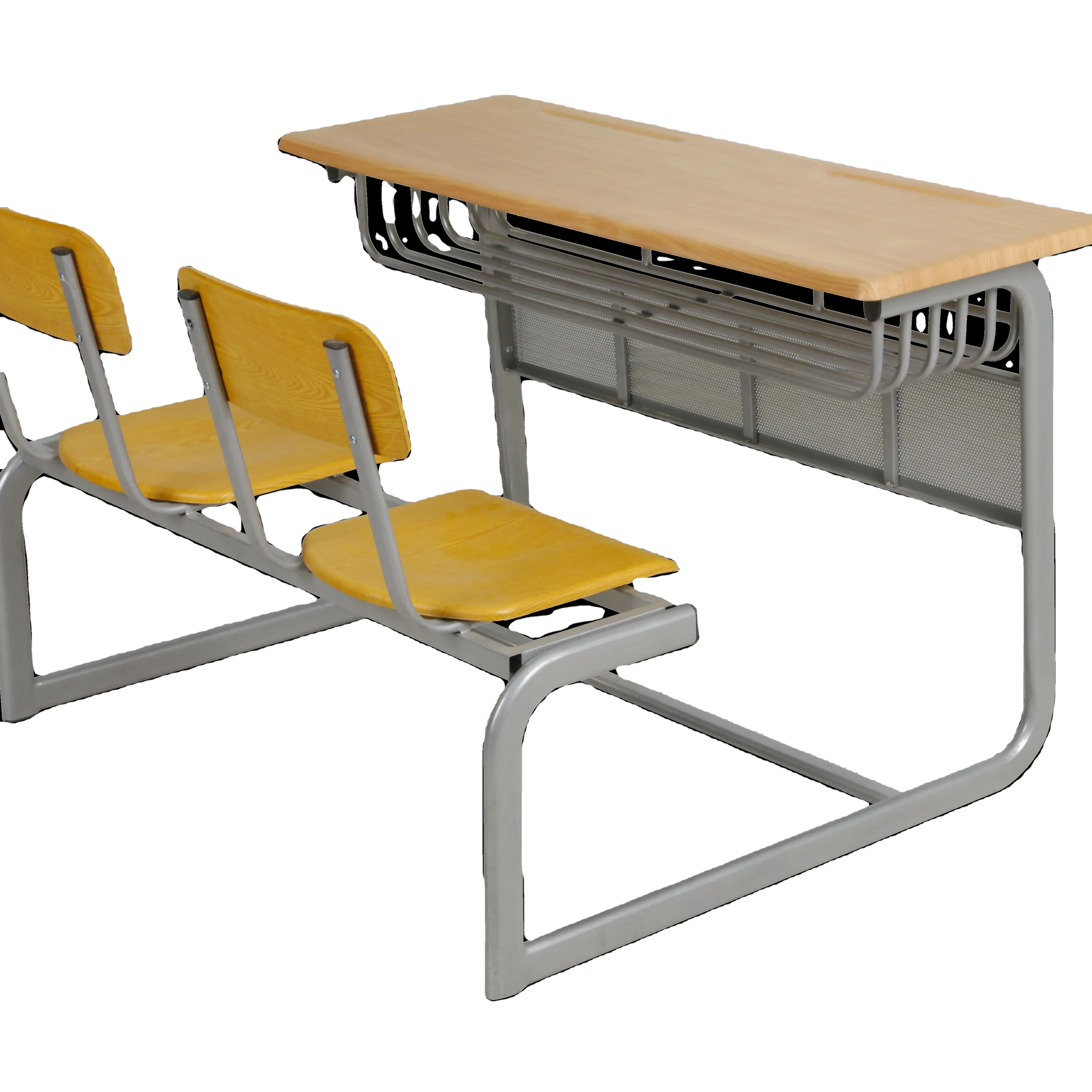 Single metal MDF modern comfortable steel student classroom desk and chair school furniture equipment