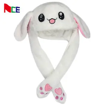 Chapeau de lapin de style coréen pour enfants, chapeau d'oreille de lapin, chapeau en peluche, oreilles de lapin, vente en gros