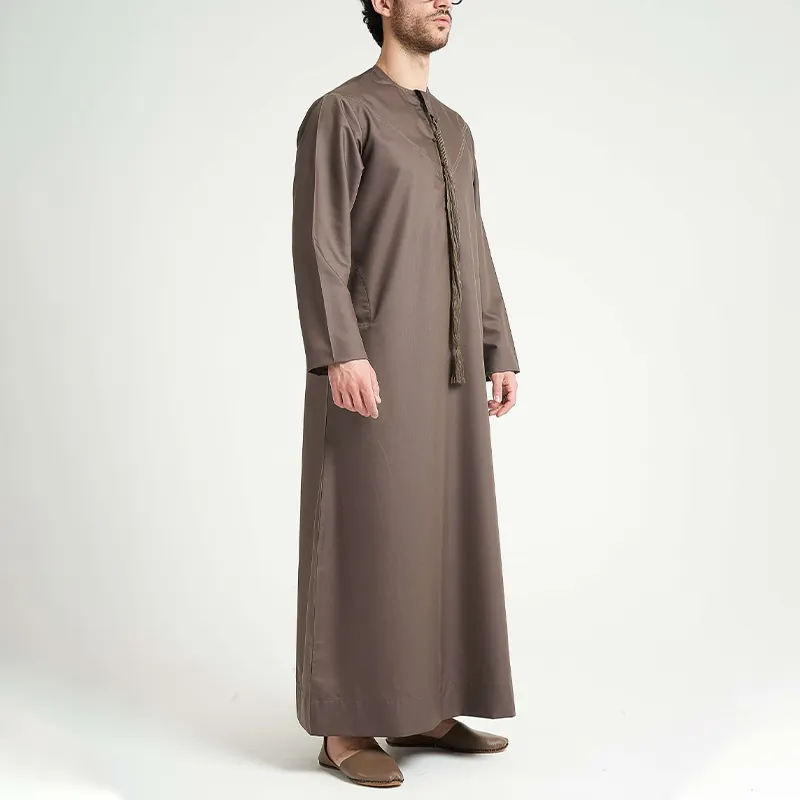 Hot Selling Fashion Abaya Moslim Jurk Gewaad Mannen Thobes Islamitische Kleding Mannen Thobe
