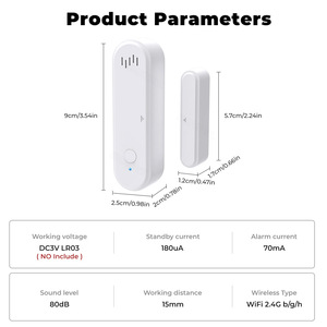 Tuya Smart Portable ABS Home Security <strong>Automation</strong> <strong>System</strong> Wireless Wi-Fi Door Window Opening <strong>Sensor</strong> Contact <strong>Sensor</strong> for Alarm - Product Image 2