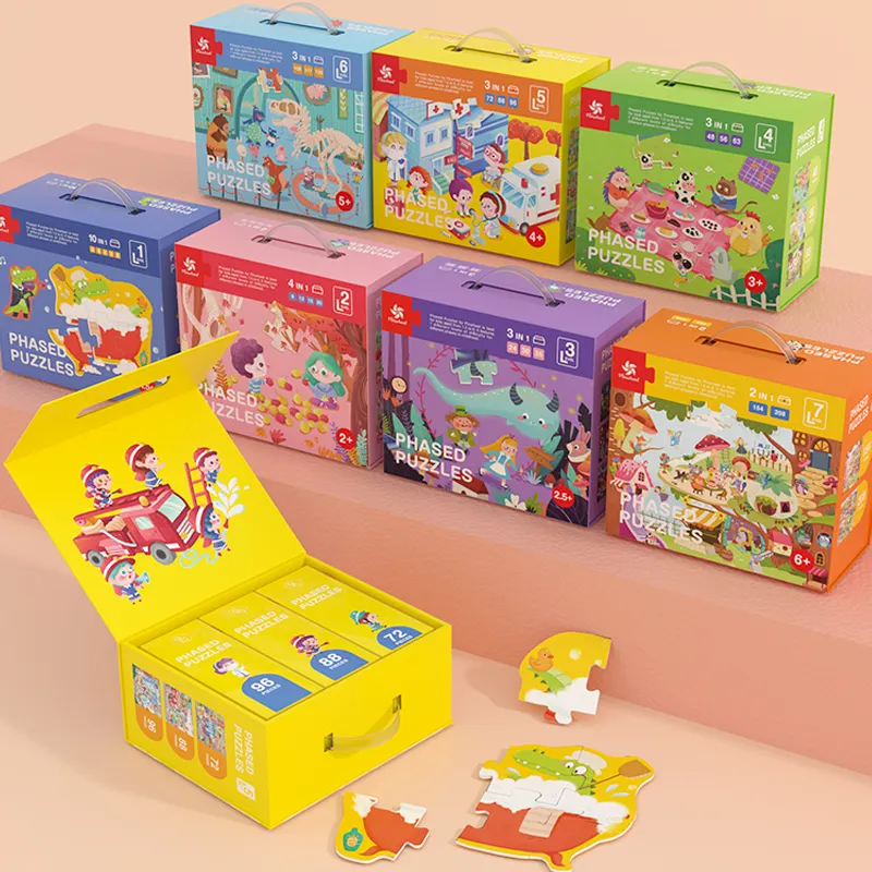 Mainan baru seni dan kerajinan mainan pendidikan teka-teki untuk anak-anak Jigsaw teka-teki mainan untuk anak kertas disesuaikan Logo uniseks Oray