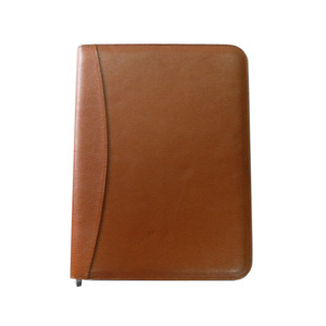 Hochwertiger Business Organizer A4 Zipper Portfolio Benutzer definiertes geprägtes Logo PU PVC Lederbezug ordner mit Notebook-Rechner - Product Image 3