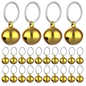 Giá Cả Thuận Lợi Vàng <span class=keywords><strong>Mini</strong></span> Nhỏ Brass Chuông Thủ Công Kim Loại Jingle Chuông Cho Mèo Con Chó Cổ Áo Chuông Móc Khóa Lễ Hội Trang Trí - Product Image 2