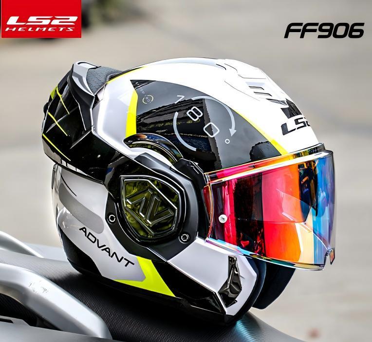 Borsa per casco di sicurezza con codice lampeggiante bianco/giallo e adesivo antiappannamento