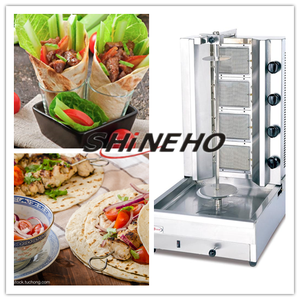Two Ceramic Burners Gas LPG 2 In1 Automatic Rotating <strong>Doner</strong> <strong>Kebab</strong> Gas Shawarma Machine <strong>Kebab</strong> <strong>Grill</strong> Machine - Product Image 4