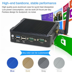 Fanless Industrial Mini Pc Dual Lan Wifi Support windows <strong>Linux</strong> Ubuntu Portable Thin <strong>Client</strong> - Product Image 6