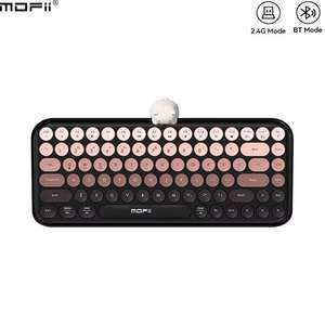 Mofii ergonomico BT + 2.4G Dual Mode 84 tasti rotondi Retro tastiera carina Bear Wireless per Win/Android/i O.S - Product Image 6