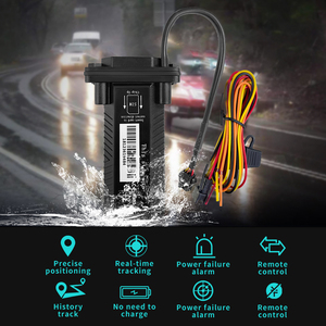 Dispositivo de seguimiento de seguridad de relé de rastreador Gps a prueba de agua Sistema de vehículos Aplicación gratuita Software web