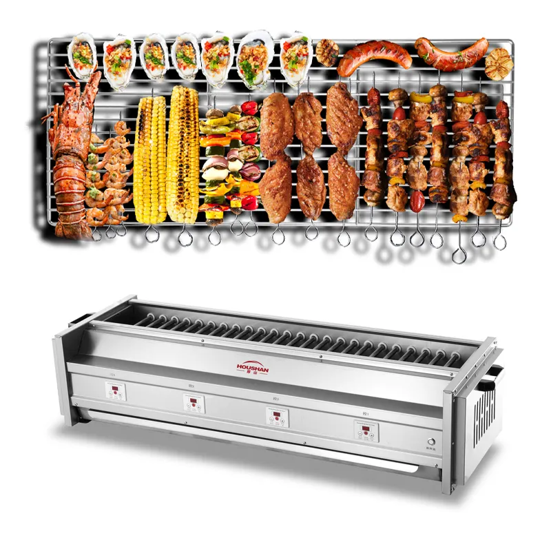 Tùy Chỉnh Lớn Kích Thước Lớn Điện Nướng Grills Smokeless Rotisserie Kebab Bán Buôn