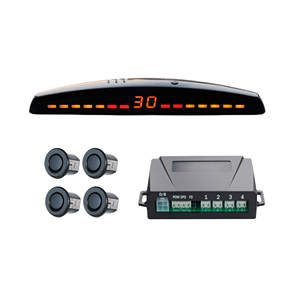 Sistema de sensores de estacionamiento de automóviles 4 sensores Detector de radar inverso Pantalla LED Sensor de estacionamiento trasero delantero - Product Image 1