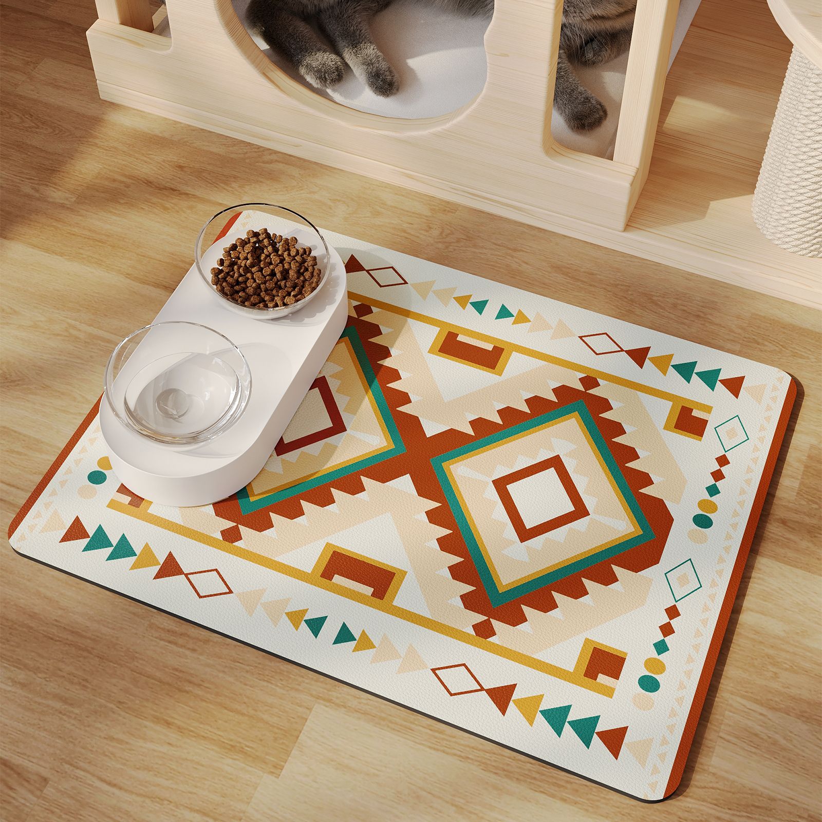 Tapis d'alimentation pour animaux sans lavage - Xuying