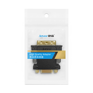 Jasoz DVI-I至VGA母转换器头双向dc dc转换器1080P金DVI24 + 5至VGA 15引脚适配器
