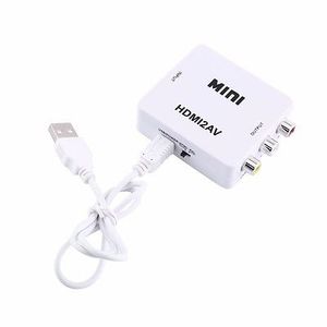 HDMI2AV-Mini HDMI 4K, caja convertidora de entrada a 3 RCA, Audio, vídeo, AV, CVBS, 1080p, Salida para ordenador, DVD a HDTV