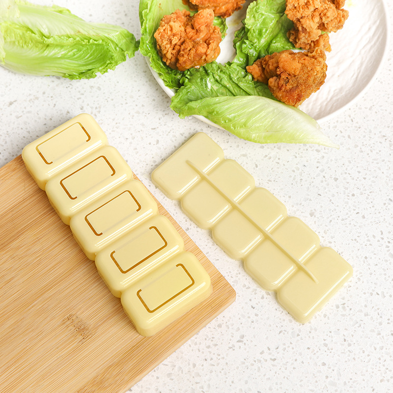 Moule à sushi jaune cinq pièces