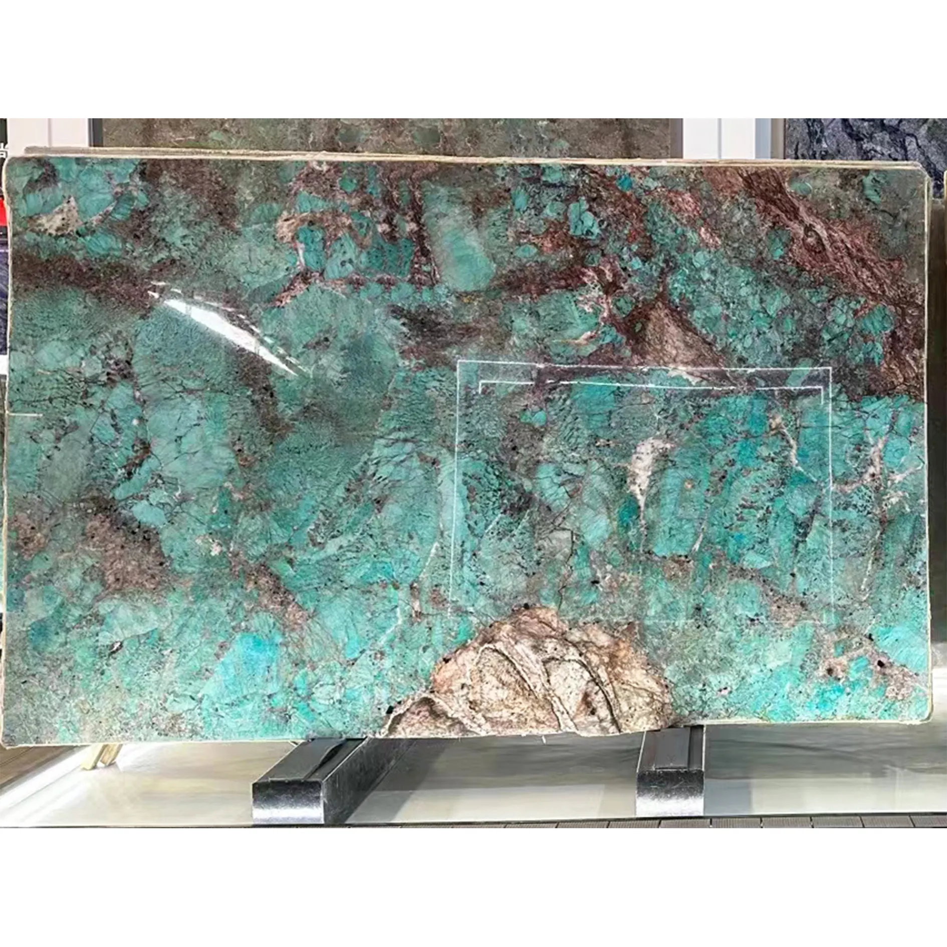 Amazon ite Rainforest Green Marble Wand platte Brasilien Luxus Küchen insel Arbeits platte Badezimmer Waschtisch Möbel Marmorplatte