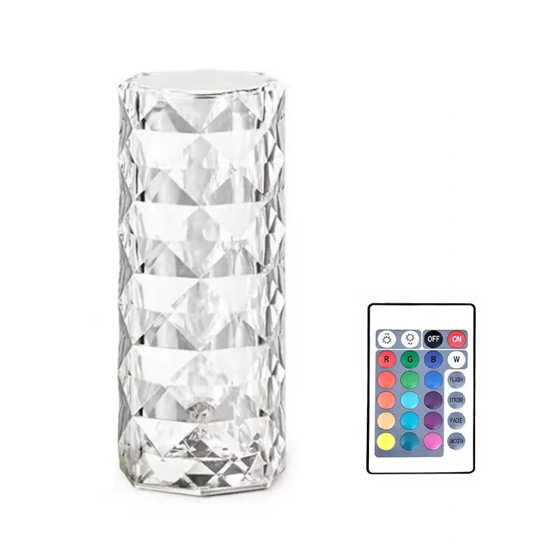 LED gül Dia mond lambaları pil kristal masa lambası kristal masa atmosfer lambası