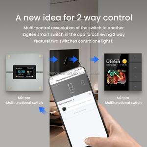 Per Tuya Smart Home Zigbee sensore Radar a 4 vie Smart interruttore a parete a pulsante compatibile con la visualizzazione della temperatura dell'app Smart Life - Product Image 6
