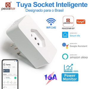 Directo de fábrica Tuya Smart Life APP Controlado Uso doméstico Enchufe inteligente estándar de Brasil con conectividad WiFi - Product Image 2
