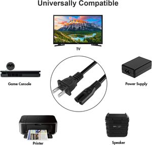 PS2 PS3 PS4 için 1.5m yedek AC konsol güç besleme kablosu kablo tel ince PS5 Xbox one serisi S X - Product Image 2