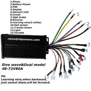 Abd İngiltere ücretsiz teslimat elektrikli bisiklet dönüşüm kiti 26 ''27.5'' 29 ''72V <span class=keywords><strong>3000W</strong></span> Hub Motor tekerlek 80A çift salon denetleyicisi UKC1 ile - Product Image 5
