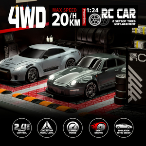 Rc 4wd 911 tr רכב דגם רכב שליטה מרחוק לרכב מרוץ 2.4GHz סופר מכוניות ספורט עם gyroscope הוביל צעצועים - Product Image 4