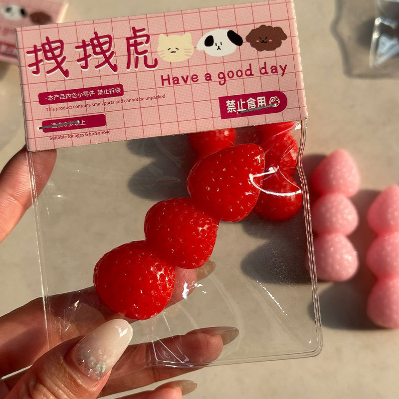 20397-red triple-piece strawberry