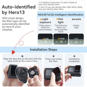 aMagisn Waterproof <strong>Filter</strong> for GoProHero 13/12/<strong>11</strong>/10/9 Optical Glass <strong>Filter</strong> ND8/16/32/64 Neutral Density &amp; CPL Polarizing <strong>Filter</strong> - Product Image 3