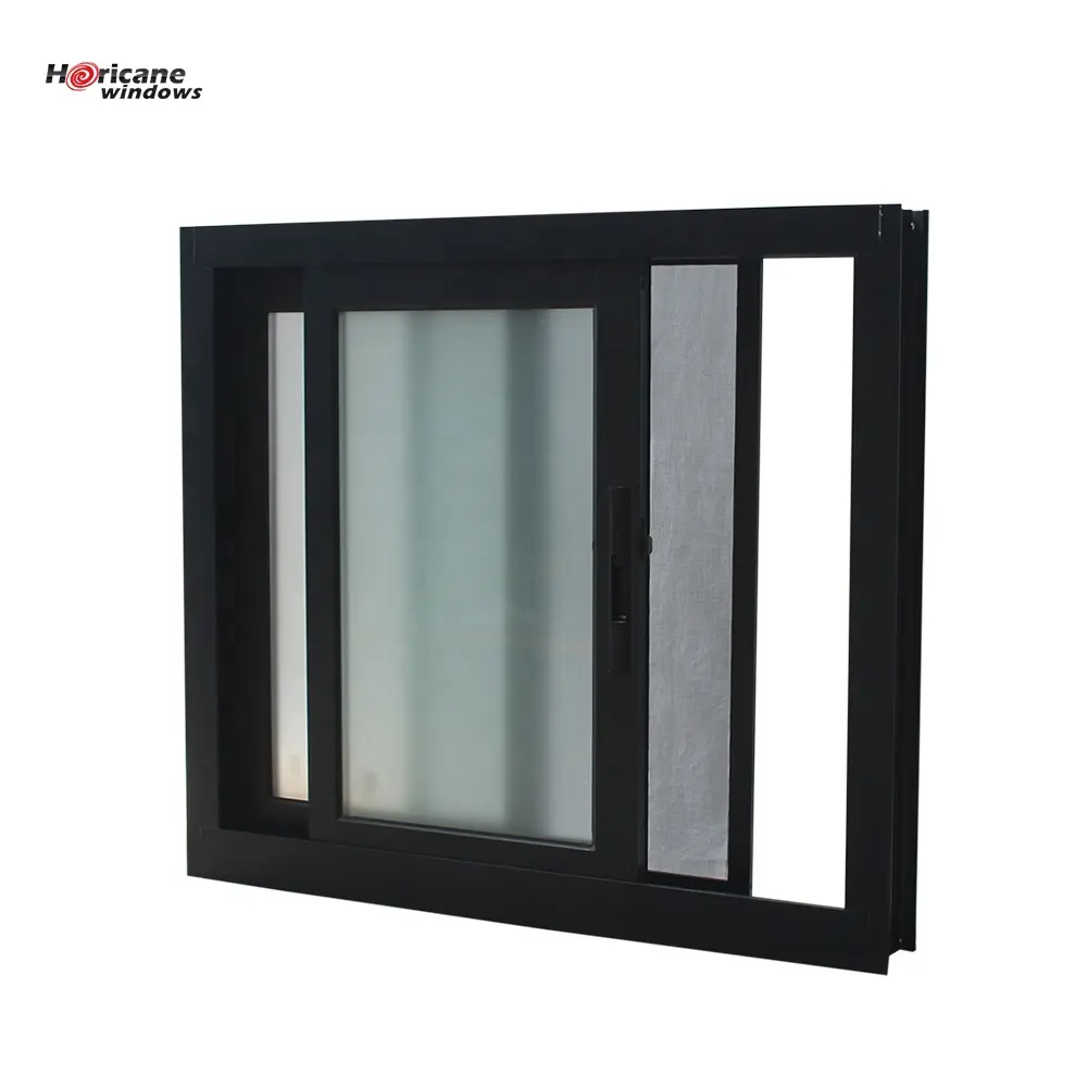 Ventana de vidrio deslizante personalizada, marco de aluminio, Color bronce, negro, blanco