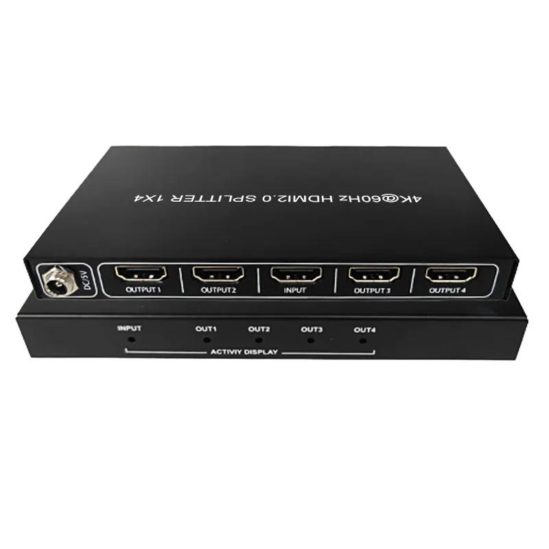 4K @ 60Hz HDMI 2.0 4k hdmi 4 vie splitter hdmi splitter 1x4 SPDIF ottico Audio uscita multipla