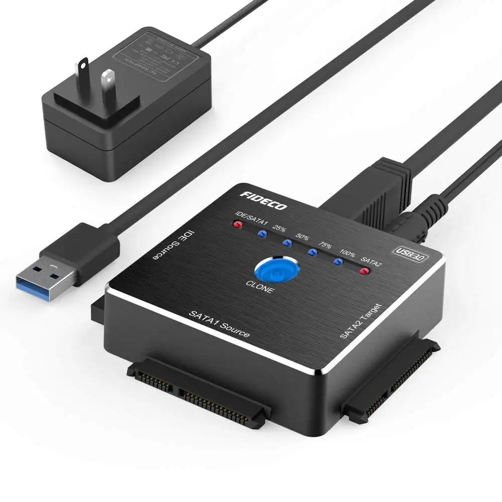 FIDECO-Cable convertidor USB 3,0 a SATA IDE, convertidor de disco duro HDD, clon USB A Adaptador IDE