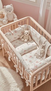 Hot Selling Multi-Function Modern Style Comfortable Baby Beds Solid Wooden Beds Baby Swing <strong>Cradle</strong> with Anti-collision Fence