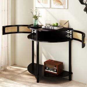 Một trong kho mảnh thả vận chuyển hiện đại giao diện điều khiển bảng Trung Quốc sang trọng bằng gỗ màu đen cổ điển lối vào lối vào trance nhập bảng - Product Image 3