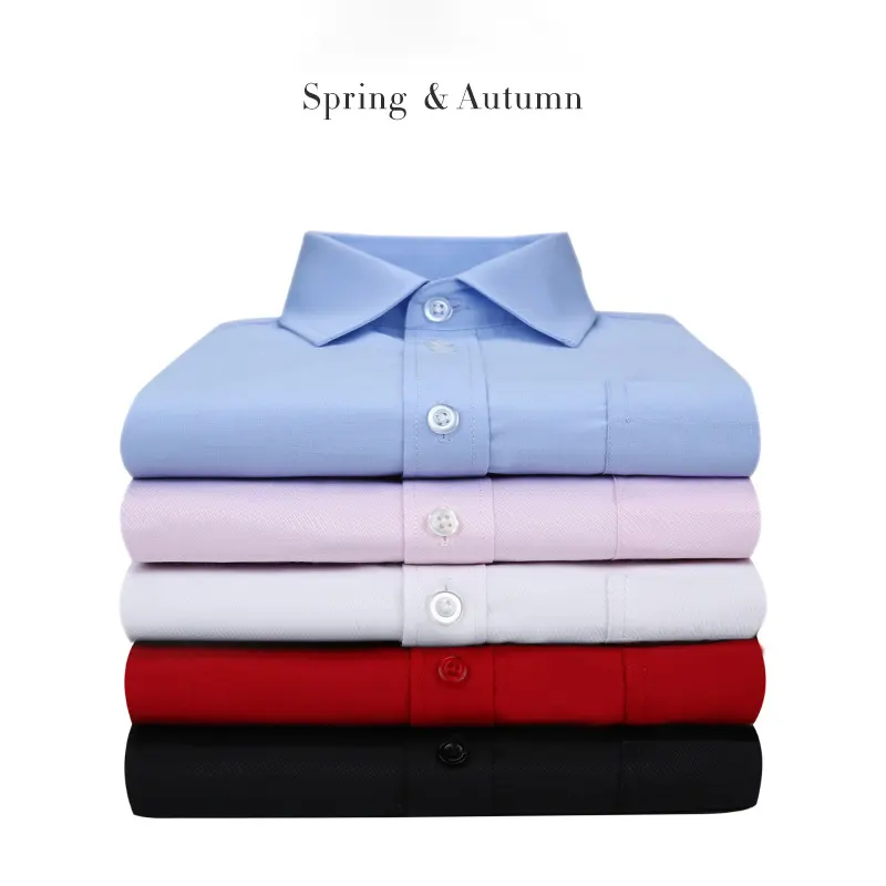 Camisa masculina de algodão com manga longa, pronto para enviar 100% algodão, camisas smoking com ferro personalizado para homens