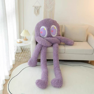 巨大な緑と紫のタコぬいぐるみ高品質のロングレッグタコ人形カワイイ大型ロングレッグタコぬいぐるみギフト