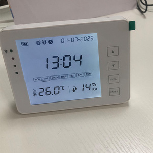 Monitor de clima y reloj despertador 6 en uno Termómetro inteligente Hidrómetro digital con fecha de hora Año Mes Pantalla