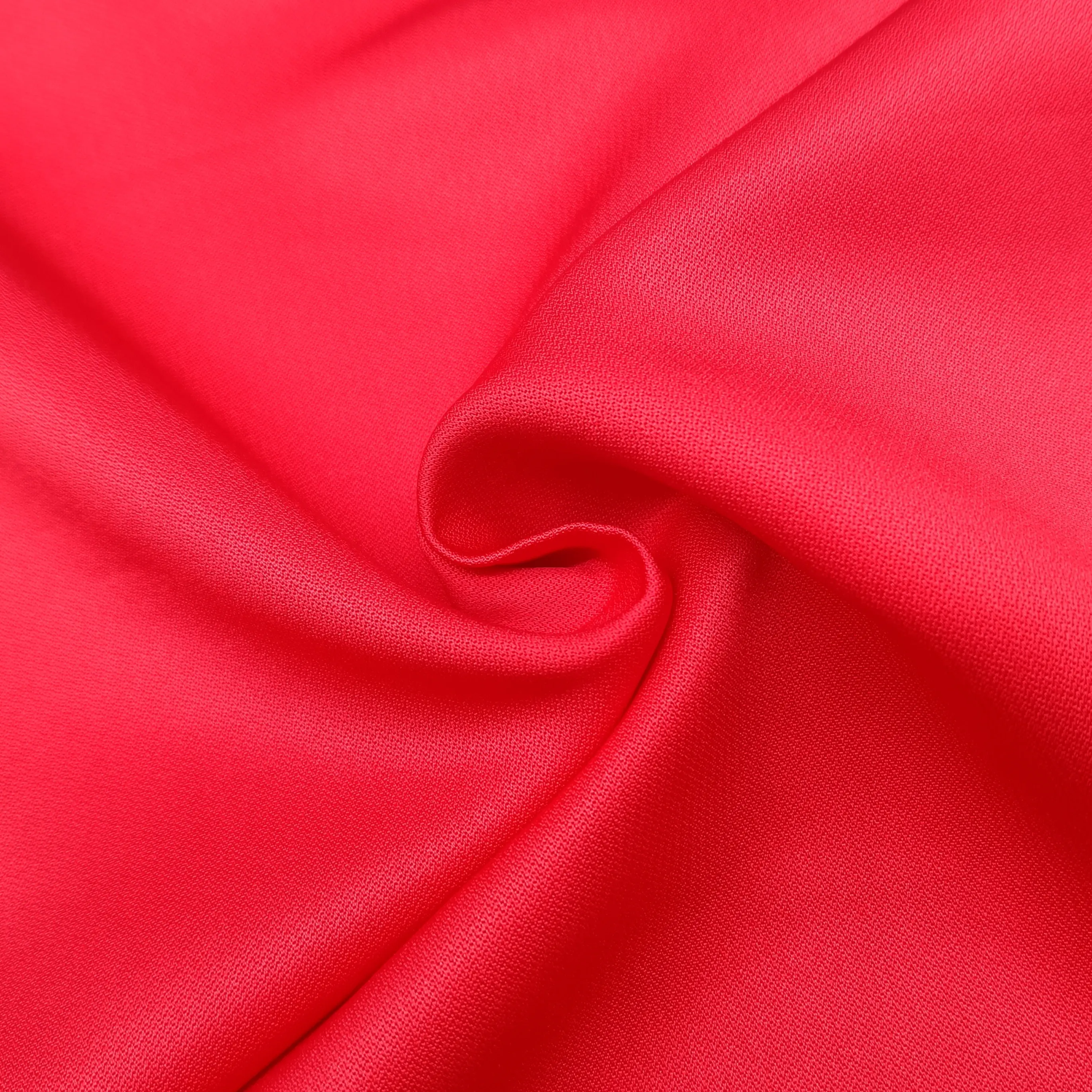 Tissu de mode rouge de couleur vive tissu de vêtements de travail au détail décontracté