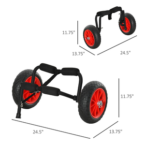 Yonk <span class=keywords><strong>Kayak</strong></span> <span class=keywords><strong>Cart</strong></span> <span class=keywords><strong>Kayak</strong></span> Dolly Wheel Beach <span class=keywords><strong>Cart</strong></span> avec sangle d'arrimage de couleur noire incluse - Product Image 2