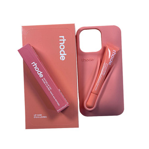 Luxury Silicone <strong>Rhode</strong> Mobile Phone Cases with Lip Gloss Lipstick Holder Compatible with for IPhone11 12 13 14 15 16 Pro <strong>Max</strong> Plus
