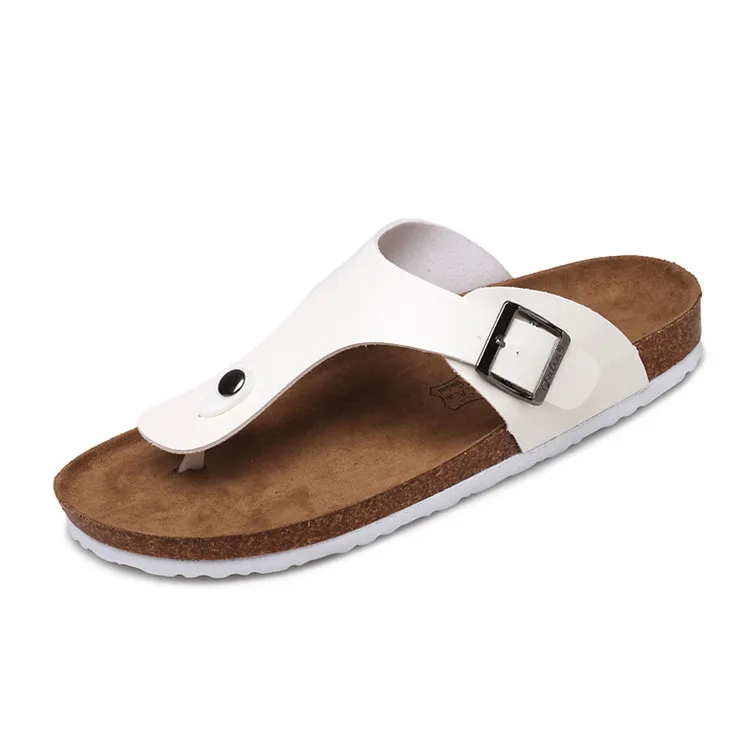 Plus Size Women Men Sandals Slippers Summer Beach Shoes Open Toe Slides Cork Slippers