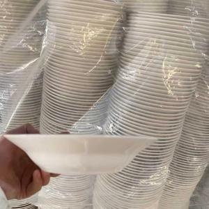 Stok mevcut 18Oz 8-Inch beyaz Minimalist seramik çorba tabağı sürdürülebilir yemekleri ev kullanımı için düğün gıda hizmet ücretsiz örnek
