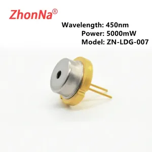 蓝色激光445/450nm5w二极管模块TO9封装切割DIY大功率激光雕刻机编号 - Product Image 3