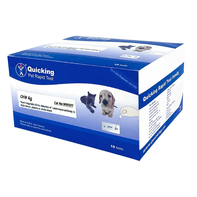 Kit de diagnóstico clínico para cães e gatos, veterinário, ag, canino, teste rápido
