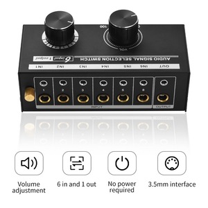 6-in-<strong>1</strong>-out <strong>Audio</strong> Signal Selector Switcher 6 <strong>Input</strong> &amp; <strong>1</strong> <strong>Output</strong> Source Selection Switcher <strong>Audio</strong> Signal Selection <strong>Switch</strong> - Product Image 3